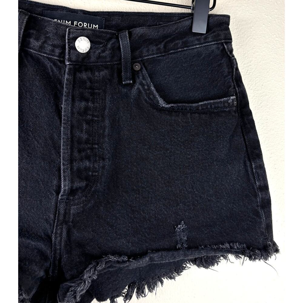 Aritzia Denim Forum the Yoko Short Women's Size 27 in Black Eyeliner - Picture 7 of 14
